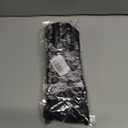 3 x Flower Pattern Women's Lace Gloves with Ruffle Wrist Length (Black)