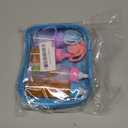 fash n kolor My Sweet Baby Disappearing Doll Feeding Set, Baby Care 6 Piece Doll Feeding Set - for Toy Stroller | 2 Milk & Juice Bottles with 2 Toy Pacifier for Baby Dolls (Blue)