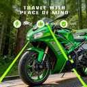 Retractable Ratchet Straps (4-Pack) - Heavy Duty Auto Slow Retraction Tie Down Straps - 1 Inch x 13 Feet (1,800lb Break Strength) for Truck, Cargo Trailer, Motorcycle, ATV, UTV - Green