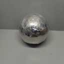 10 inch Diameter Gazing Ball,Silver Stainless Steel Polished Reflective Smooth Garden Sphere Globe Mirror,Colorful and Shiny Addition to Any Garden or Home