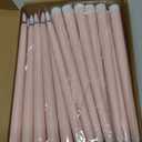Macarrie 24 Packs Flameless Taper Candles Battery Operated Fake 11 Inch Long Candlelight LED Flameless Candlesticks Flickering Tapered for Spring Summer Wedding (Pink)