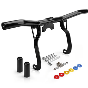 Motorcycle Engine Guard Crash Bar Compatible with Harley Davidson Touring Street Glide Road Glide Road King Electra Glide Ultra Limited Flat Out Bar Black 2014-Up