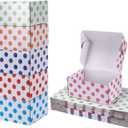 Hoikwo 18 Packs 9x6x4 White Elegant Luxury Gift Boxes Bulk Empty for Mothers Day Presents, Decorative Gift Wrap Boxes with Lids for Womens Presents, Cardboard Shipping Packaging Boxes (White Polka Dot)
