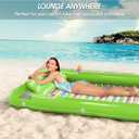Inflatable Tanning Pool Lounger Float - Jasonwell 4 in 1 Sun Tan Tub Sunbathing Pool Lounge Raft Floatie Toys Water Filled Tanning Bed Mat Pad for Adult Blow Up Kiddie Pool Kids Ball Pit Pool (KR-XXL)