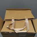 Pinkunn 48 Pcs Easter Basket for Gifts Empty DIY Bulk Party Gift Basket Kit with Handles Market Trays for Packages Wrapping Wedding Party Anniversary Display(Brown,Classic)