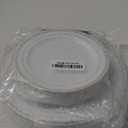 I00000 102pcs Silver Plastic Plates, Disposable Plastic Party Plates with White Silver Rim Fancy Wedding Party Plates Include 51 Dinner Plates 10.25" and 51 Dessert Appetizer Plates 7.5"