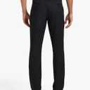 Men's Classic Fit Stretch Golf & Dress Work Pants  - All-Day Comfort Performance Trousers for Business & Travel (Black), 32Wx30L