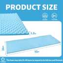 72 * 24 * 1.2inch Egg Crate Foam Pad Cuttable Egg Carton Foam Padding for Support, Air Circulation, Pressure Relief Weight Distribution,Blue