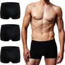 AIRCUTE Men Urinary Incontinence Underwear Washable Absorbency Soft Bladder Leak Proof Boxer Briefs 60 ML 3 Pack (Large)