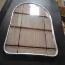 Funly mee Arched Wall Mirror, 7.9 x 11.8 inches, Wall-Mounted Plastic Mirror, for Bathroom and Vanity (Sliver)