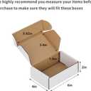 100 Pack 6x4x2 inches Small Shipping Boxes, Kraft Corrugated Cardboard Boxes for Mailing Packing, White