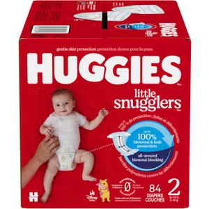 Huggies Size 2 Diapers, Little Snugglers Baby Diapers, Size 2 (12-18 lbs), 84 Count