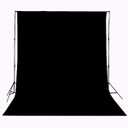 Background Solid Black Backdrop Muslin Portrait Background Screen for Photo Backdrop Video Photography Studio(5x7ft, Black)