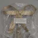 Large Glitter Champagne Gold Bow Christmas Tree Topper,9.4 Inch Metal Tree Topper,Champagne Gold Bow Christmas Decorations for Xmas Home Decor Holiday Party Indoor Outdoor Shop Office