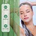 AmazerBath Shower Curtain Liner for Spring, 100% EVA Clear Green Heavy Duty Luxury Shower Curtain and Liner 2-in-1, 72x72 Plastic Weighted Shower Liner, 12 Rustproof Grommets & 3 Heavyweight Stones (Rainbow Emerald)