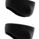 Ear Warmers for Men and Women & Ear Warmers for Cold Weather Headband (Black+Black)