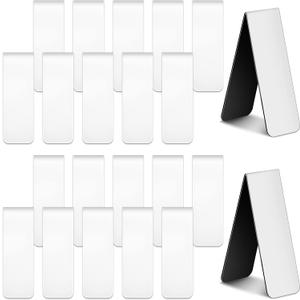 Eaasty 30 Pieces Magnetic Bookmark Book Marker Clip Sublimation Page Marker for Home Students Teachers Classroom Office Reading Supplies (Classic)