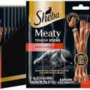 Sheba Meaty Tender Sticks Soft Cat Treats Chicken Flavor, 0.14 oz., 5 Sticks, Pack of 10 (50 Sticks Total)