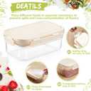 3 Sets Snackle Box with Removable Reusable Ice Pack, Separate Food Containers No Mixing Smells, Clear Cooling Charcuterie Lunch Box Organizer Bulk for Meal Prep, Travel, Beach & Picnic, Outdoor Party