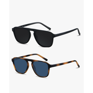ANDWOOD Square Aviator Sunglasses Polarized Mens Womens UV Protection Sun glasses