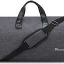 Modoker Convertible Garment Bag with Shoulder Strap, Carry on Garment Duffel Bag for Men Women - 2 in 1 Hanging Suitcase Suit Travel Bags, Black