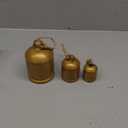 3 Pcs Harmony Cow Bells Vintage Christmas Gold Bells, Decorative Large Rustic Hanging Bell Ornaments for Christmas Mantel Garlands Table Centerpiece Set of 3 (3)