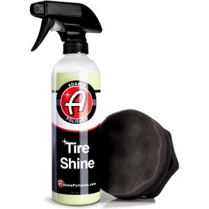 Adam's Polishes Tire Shine Combo - Spray Tire Dressing W/ SiO2 For Non Greasy Car Detailing | Use W/Tire Applicator After Tire Cleaner & Wheel Cleaner | Gives A Ceramic Coating Car Wax