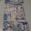 RELEANY Washable Area Rugs 2'x3' Non-Slip Modern Abstract Soft for Living Room Entryway Bedroom Nursery, Print Pattern, Blue Grey Navy Gray