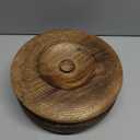 Handcrafted Wooden Mexican Tortilla Warmer Basket Indian Chapati Roti Bread Holder Box Pancake Keeper Serveware Hot Pot Casserole Dish With Lid Home Kitchen Dining Decor, Natural Brown, 9 x 3.5 Inches