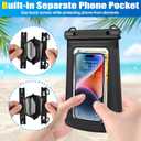 2 x Waterproof Phone Pouch for Phone, Floating Large Capacity Dry Bag Stores Sunscreen, Sunglasses, Waterproof Bag for Beach, Swimming, Kayaking for iPhone 16 15 14 11 Pro Max & Galaxy S24 S21