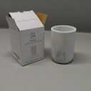 Essentra Home Blanc Collection White Bathroom Tumbler Cup for Vanity Countertops, Also Great As Pencil Pen Holder and Makeup Brush Holder