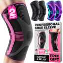 DR. BRACE ELITE Knee Brace with Size Stabilizer (2 Pack) Knee Brace for Women & Men, Workout, Sports, Daily Knee Compression Sleeve for Maximum Knee Pain Support & Fast Recovery (Orion, Large)