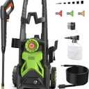 Upgraded Adjustable Pressure Washer with Foam Cannon for Cars, Patios, and Home Cleaning