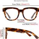 FEISEDY Retro Square Thick Big Frame Blue Light Blocking Reading Glasses Anti Glare Digital Eyestrain Reader B2523