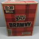 Brawny Tear-A-Square 3-Ply Paper Towels, 12 XL Family Rolls = 30 Regular Rolls, Strong, Absorbent, and Durable with 3 Sheet Sizes (Quarter, Half, Full)