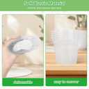 5 Sets 8 Inch Transparent Plastic Garden Pots Planter with Saucer Plant Planter Drainage Hole Plastic Pots for Plants Indoor and Out Door House Plants with 10pcs Plant Labels