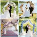 Round Backdrop Stand - 6.5FT(200cm), Wedding Arch, Balloon Arch Stand with Base for Wedding Baby Shower Birthday Party (Gold)