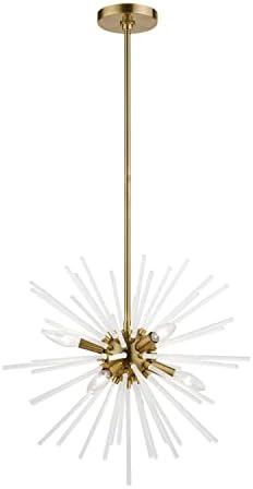Livex Lighting, 48824-01, Uptown, Pendant Chandelier, Antique Brass