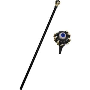Nicky Bigs Novelties Voodoo Staff Canes for Halloween Witch or Wizard Sorcerer Warlock Staffs Skeleton Hand Eyeball Cane Stick Cosplay Adult Costume Prop