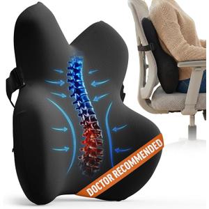 Everlasting Comfort The Original Lumbar Support Pillow for Office Chair - Improves Posture, Promotes Back Pain Relief - Superior Back Support for Gaming and Desk Chairs - Lumbar Pillow for Car, Couch