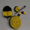 6 Pack Drill Brush Power Scrubber Cleaning Brush Extended Long Attachment Set All Purpose Drill Scrub Brushes Kit for Grout, Floor, Tub, Shower, Tile, Bathroom and Kitchen Surface, Yellow