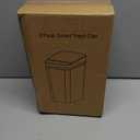 Bathroom Trash Cans with Lid 2 Pack 2.2 Gallon Touchless Automatic Motion Sensor Small Slim Garbage Can, Smart Electric Narrow Garbage Bin for Bedroom Office Kitchen (White)