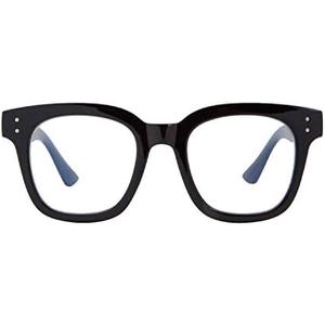 Madison Avenue Blue Light Blocking Glasses Oversized Fashion Blue Light Blocker for Women Anti Eyestrain & UV Protection Computer Eyeglasses (Black)