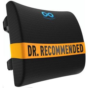 Everlasting Comfort Lumbar Support Pillow for Car Seat - Memory Foam Back Cushion for Car, Chair, Couch - Lumbar Pillow Promotes Better Posture, Back Pain Relief - Ideal for Gaming and Desk Chairs