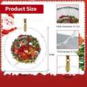 5 x Christmas Decoration Hanging Ornaments, Crystal Ornaments for Christmas Tree, 2024 Christmas Ornaments for Hanging to Decorate Office, Christmas Party, Classroom, Shop, Restaurant, Fireplace(Santa)