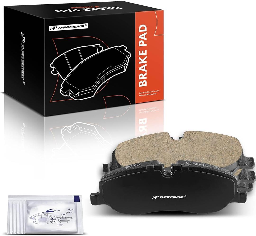 A-Premium Front Ceramic Brake Pads Set Compatible with Land Rover Range Rover 2006-2009, Range Rover Sport 2006-2009, LR3 2005-2009, 4-Pack
