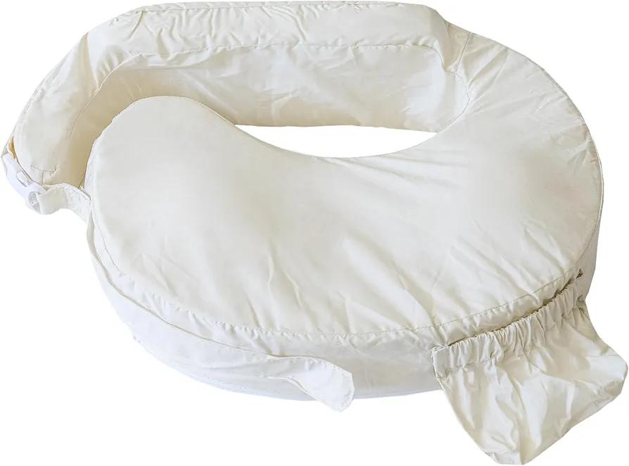 My Brest Friend Organic Cotton Deluxe Nursing Pillow Cover - Slipcovers For Baby - Adjustable Fit, Easy Care, Durable - Original Nursing Pillow Not Included, Organic Cream