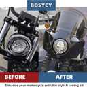 Motorcycle Fairing Windshield Kit For 2006-2017 Dyna Street Bob Super Glide FXD FXDC Low Rider Accessories, 48-58mm Forks 11" Smoked Motorbike Wind-Screen with Extension