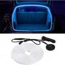 Car Trunk LED Strip Light, 12V 16.4FT Flexible Cuttable Silicone Vehicle Trunk Cargo Area Ambient Light, Waterproof Automotive Cargo Neon Strip Lighting, Universal for Vehicles (Blue)