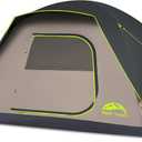 Happy Travel Camping Tent, 4/6 Person Dome Tents for Camping with Rainfly, Waterproof Clip Easy Setup Portable Family Tent with Mesh Windows, 20% More Headroom Backpacking Tents for Camping & Hiking (Black)